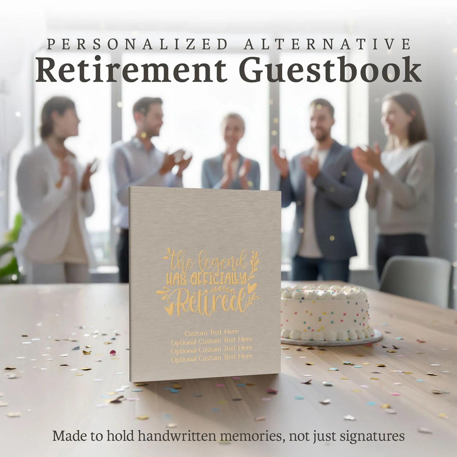 Retirement Guestbook (CHAMPAGNE BEIGE)